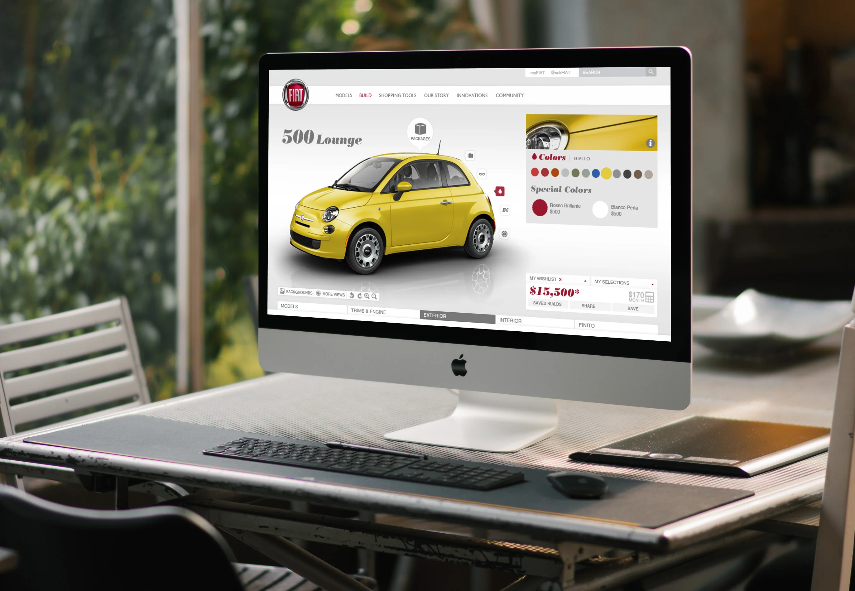 Fiat 500 U.S. configurator — hero still